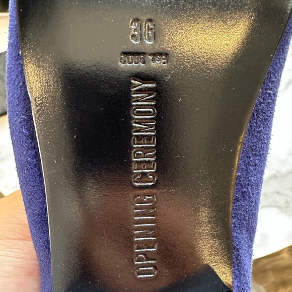 Opening Ceremony Blue Suede Slip On Shoes size 36 - Picture 5 of 5